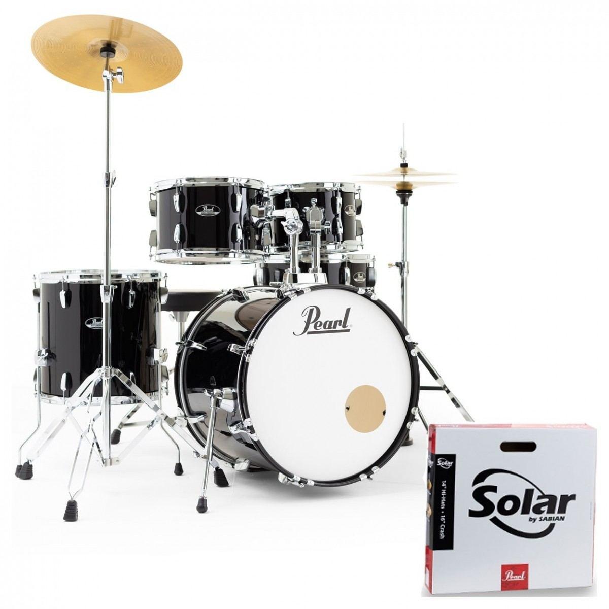 Pearl RS585BC/C31 Roadshow 18" Jet Black with 3 Sabian Cymbals