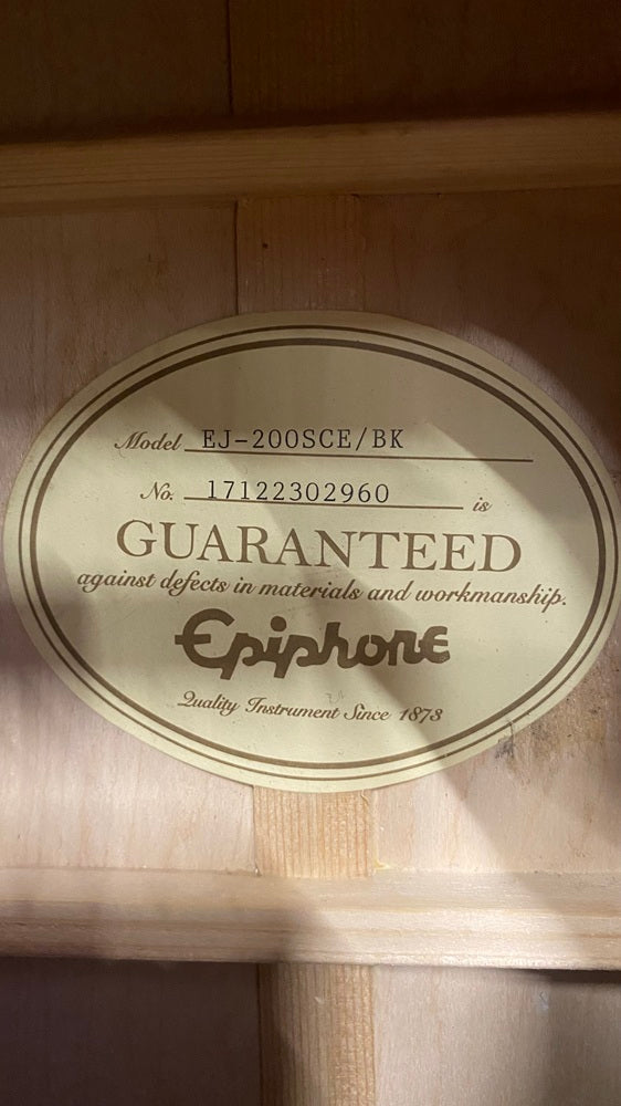 EPIPHONE EJ200SCE Black - Usato garantito