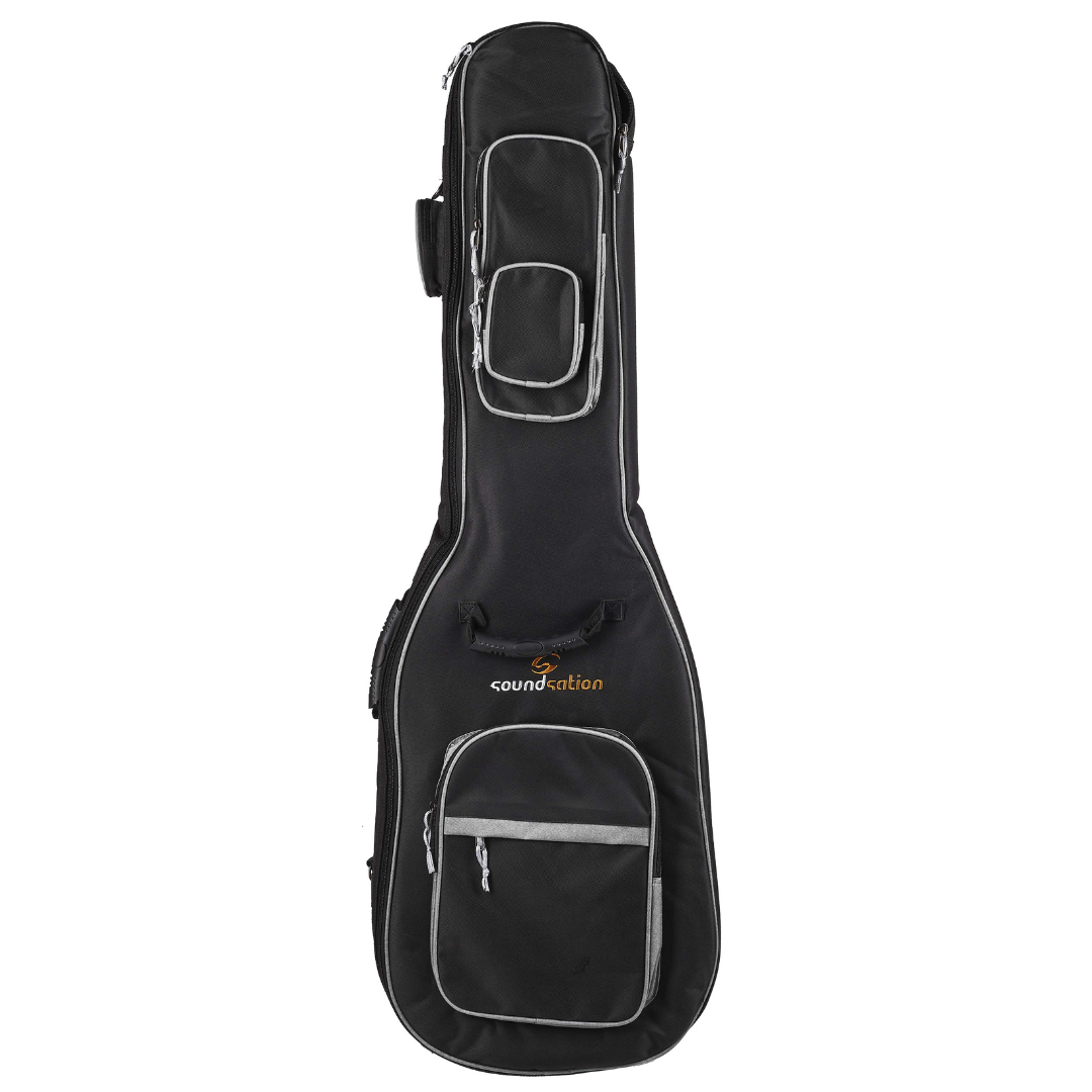 Borsa Per Basso Elettrico Soundsation - Imbottitura 30mm, Tasche Multiple, Nero/Grigio - Foto 8