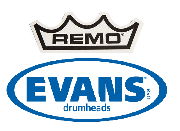 HUGE ASSORTMENT OF REMO, EVANS DRUM HEADS