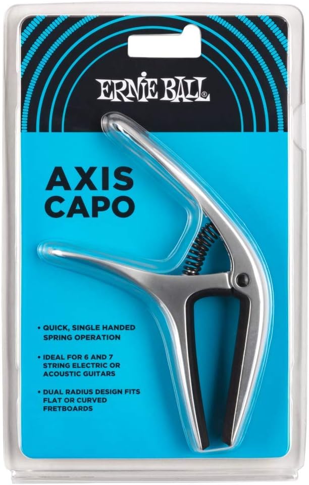 Ernie Ball, Axis Capo, Capocorda a doppio raggio, nero satinato / argento satinato.