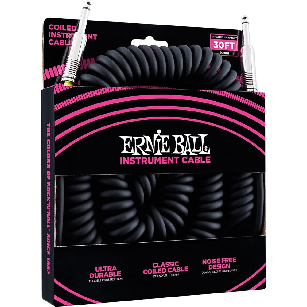 Ernie Ball Coiled Instrument Cable 30ft 9.14m