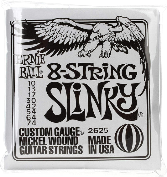Ernie Ball 8-String Slinky Corde per chitarra elettrica a 8 corde, diametro 10-74