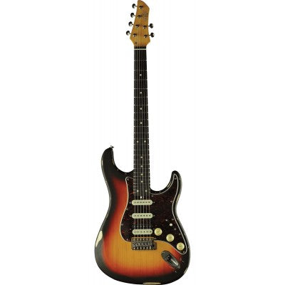 Eko Stratocaster Relic Sunburst