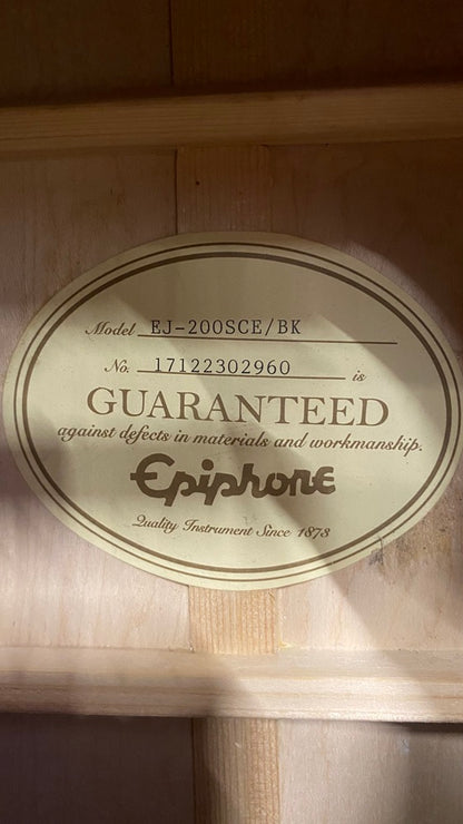 EPIPHONE EJ200SCE Black - Usato garantito
