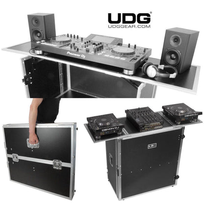 UDG Ultimate Fold Out DJ Table Black MK2 Plus with Wheels